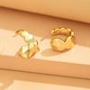 Novos brincos de ouro francês design de nicho feminino alto sentido brincos de vento frio brincos de prata geométricos explosões
