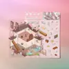 Pegatinas Grandes de Paisajismo Nuevas Pegatinas de Escena Miniatura Apilables Pegatinas de Cabaña Estéreo Descompresión Pegatinas de Paisajismo Hechas a Mano para Niños