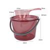 Cubo de Plástico Transparente Hogar Portátil Cubo Grande con Tapa Estudiante Cubo Grueso Palangana Agua traje