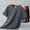 Playera de Manga Corta de Seda de Hielo Modal para Hombre Verano Manga Corta Fresca de Secado Rápido Antibacteriana y Antiácaros Camiseta Top de Cuello Redondo