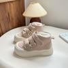 Zapatos de tabla Beier de caña alta con forro polar, suaves, lindos, cabeza grande, suela gruesa, velcro, Otoño/Invierno 2024, Nuevos Zapatos Blancos LZ6057