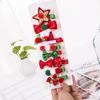 Nuevos accesorios para el cabello de Navidad lindos divertidos sombrero de Navidad lazo de árbol de Navidad clip de pico de pato juego de horquillas navideñas para niños