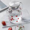 Jarra Creativa de Vidrio Resistente al Calor y Alta Temperatura con Tapa de Acero, Jarra de Vidrio de Borosilicato de Alta Capacidad para Agua Fría, Tetera para Cold Brew en Caja de Regalo