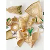 Arte de Bambu Xin Sheng Formato de Zongzi Decoração Trançada de Bambu DIY Estilo Chinês Auspicioso Artesanato Criativo Material de Arte Floral Trançado Feito à Mão