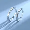 Nuevo anillo de pareja de mil nudos para hombre y mujer, moda, pequeño, fresco, anillo abierto, incrustado de diamantes, anillo de pareja retorcido