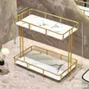 Estante de almacenamiento para baño, de lujo y ligero, para lavabo de escritorio, caja de cosméticos, para inodoro, encimera de almacenamiento