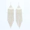 Nuevos Pendientes Transfronterizos Europeos y Americanos, Pendientes de Novia de Pedrería Exagerados de Moda para Mujeres, Pendientes Largos de Borla de Circonita con Diamantes Completos