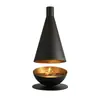 Chimenea Colgante con Llama Real de Forma Especial, Calentador de Alcohol, Madera y Gas Natural, Chimenea de Llama Real Hecha a Medida para Villas