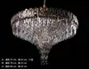 Novo Salão de Casamento Adereços de Ferro Lâmpada Prateada Eletrogalvanizada Lâmpada de Teto de Cristal Iluminação Adereços de Casamento Lustre de Corrente de Cristal