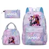 Mochila Transfronteiriça Novo Modelo N, Mochila Escolar Estilo College para Aluno do Ensino Fundamental, Conjunto de Três Peças de Mochila de Viagem