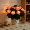Flores artificiales LED personalizadas, flores de plástico para decoración de hoteles, creando una atmósfera ambiental, utilizadas como accesorios para fotografía y como adornos de interior para salas de estar