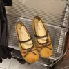 Zapatos Mary Jane Planos de Tacón Bajo 2026 para Mujer, Estilo Francés, Nuevos Zapatos de Ballet Versátiles con Correa Cruzada de Hada para Primavera y Otoño