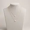 Venda direta da fábrica natural de água doce pérola clavícula cadeia moda feminina colar multicamadas simples mãe-de-fritillaria colar de pérolas