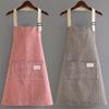 Delantal nuevo con rayas de color transpirable delgado para el hogar para hombres y mujeres cocina para cocinar impermeable mancha de aceite delantal de cintura fabricantes