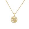 Aogu Nicho de Nuevo Producto Transfronterizo Elegante Collar con Colgante de Animal en Cobre Chapado en Oro de 18K Cadena Clavicular Femenina Punk Hip-Hop