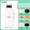 250ml.350ml Botella Cuadrada Grado Alimenticio PET Transparente Cuadrada Botella de Plástico Botella Desechable para Bebidas con Tapa