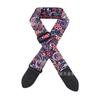 Nova Correia de Guitarra Bordada Estampada Alça de Ombro Acolchoada 5cm de Largura Correia de Couro Couro Genuíno Estilo Poliéster