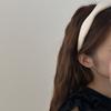 Elegante Diadema Asimétrica de Cuero para Mujer Diadema para el Cabello de Alta Presión en el Cráneo Diario Versátil Pasador para el Cabello Adorno para el Cabello Verano