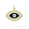 Fábrica en stock, accesorios de joyería de cobre con microincrustaciones, accesorios de aceite para gotas para los ojos, accesorios para colgantes de ojos, accesorios para collares, venta al por mayor