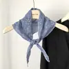Bufanda Triangular Nueva Vintage de Algodón y Lino Floral para Mujer Primavera y Verano Combinación Perfecta Protección para el Cuello Bufanda Pequeña Delgada Elegante Bufanda de Seda
