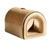 Casa para perro nueva, engrosada y ampliada para el invierno, diseño semi-cerrado, adecuada para perros medianos a grandes, se puede usar en todas las estaciones, desmontable y lavable, proporciona calidez y una sensación de seguridad para los gatos
