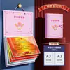 Álbum Colección de Certificados de Reconocimiento Color Verdadero A4 para Niños y Niñas, Organizador de Almacenamiento de Álbum de Fotos A3 para Certificados de Honor Infantiles, Carpeta de Archivos para Estudiantes