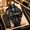 Reloj de hombre estilo transfronterizo moda lujo ligero sensación de alta gama calendario dual reloj de cuarzo fábrica transfronteriza dropshipping reloj