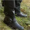 Botas de Cavaleiro Europeias e Americanas Cor Lisa Inverno Salto Grosso Bico Redondo Acima do Joelho Zíper Lateral Botas para Leggings Medievais Botas Rígidas