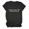 Apoyo un sitio independiente de Lista de deseos de Amazon para hombres Camiseta de manga corta con cuello redondo para mujer, simple y versátil, con letras