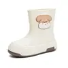Botas de Lluvia de Moda Transfronterizas para Mujer, Suelas Suaves, Cómodas y Lindas, Zapatos de Agua Versátiles para Usar al Aire Libre, Zapatos Antideslizantes para Cocina, Zapatos Impermeables para Lavar el Coche