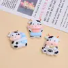 Vaca de Dibujos Animados Bebé Linda Hecho a Mano DIY Accesorios para Joyería Pegamento de Crema Resina Pequeños Accesorios Hebilla de Zapato con Agujero Material