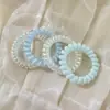Nudo de Cabello Nuevo 2025 Color Caramelo Degradado Sin Costuras para Mujer, Cuerda para el Cabello Tipo Cable de Teléfono, Accesorio de Goma para Cola de Caballo Alta