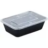 Contenedores de comida desechables, aptos para microondas, para uso comercial, para llevar y comida rápida, transparentes, engrosados y adecuados para venta ambulante