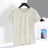 Camiseta de Mujer de Seda de Hielo de Secado Rápido para Correr, Deportes, Fitness, Transpirable, Cómoda, Fresca, Top Corto, Delgada, Manga Corta, Casual