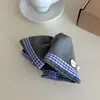 Nuevo Clip para el Cabello de Alta Gama Elegante Pinza para la Parte Trasera de la Cabeza Pinza para el Cabello Tocados Cuadros Azules Puntadas de Triángulo Gris Pinza de Agarre para Mujeres