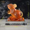 Shengjian esmalte colorido Artesanato de Cristal Animal do Zodíaco rato enfeites de empresa para atrair riqueza para o tesouro presentes comerciais à vista atacado