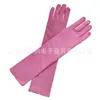 Luvas Longas Protetoras Solares de Alta Elasticidade 53 Spandex Pretas Luvas de Baile Femininas Festa Boate Casamento Performance Spandex Mãos Longas