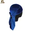Amazon Suprimento de Alta Qualidade Chapéu Pirata de Veludo com Cauda Longa Chapéu Turbante com Fita Longa Chapéu de Bico durag