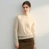 Suéter de Cachemir 100% Puro Versátil de Gama Alta Kangsai Ni para Mujer, Cuello Medio Alto, Jersey de Punto para Otoño/Invierno