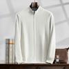 Outono e inverno meia-gola alta dos homens 100 puro cashmere cardigan suéter dos homens engrossado zíper malha solta jaqueta top