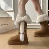 Botas de Nieve de Suela Gruesa para Mujer 2026 Invierno Nuevas Antideslizantes Cálidas Zapatos de Algodón del Noreste Hebilla de Dos Vías de Uso Botas Largas de Piel