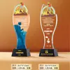 Trofeo de Cristal Baloncesto Billar Bádminton Tenis de Mesa Fútbol Natación Cuerda para Saltar GUNDAN Reunión Deportiva Divertida Premio Personalización
