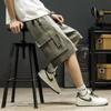 Macacão Shorts Masculino Japonês Moda Verão Calças Soltas Calças Casuais Calças Masculinas Plus Size Bolso Grande Calças Funcionais