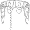 Bycl4824Y Nueva Cadena para Cintura Transfronteriza Cadena de Metal Colgante de Corazón Cadena de Olas con Borla Cadena Decorativa Moderna para Cintura Cuerpo