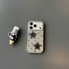 Estrellas plateadas de pantalla completa adecuadas para funda de teléfono Apple 18promax iPhone17 simple 16 avanzado 15 a prueba de caídas dura