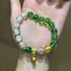 Nueva pulsera de esmalte de color negro a juego con el color multicolor, pulsera rosa para mujer, amantes, templo escénico con explosiones