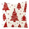 Almohada de Navidad 2025 Roja Árbol de Navidad Copo de Nieve Amazon Transfronterizo Decoración para el Hogar Funda de Almohada Venta al por Mayor