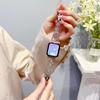 Adecuado para Apple Watch Apple Watch con iwatch987 Diamante Trébol de Cuatro Hojas Cadena de Metal de Alta Calidad para Mujer