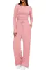 Traje Informal Asimétrico de Diseño Transfronterizo Europeo y Americano para Mujer, Primavera y Otoño, Pantalones de Pierna Ancha de Manga Larga, Ropa Deportiva Multiusos