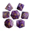 Jogo de Tabuleiro Dungeons and Dragons Dados Conjunto de 7 Peças Dados de Jogo Multilaterais Dnd Rpg Dados de Ametista Natural